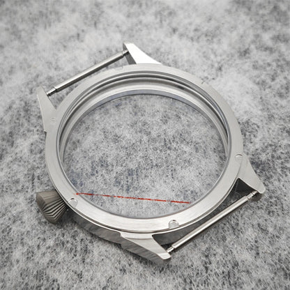 42mm Brushed Watch Case with Transparent Back for ETA 6497/6498 ST3600/ST3620