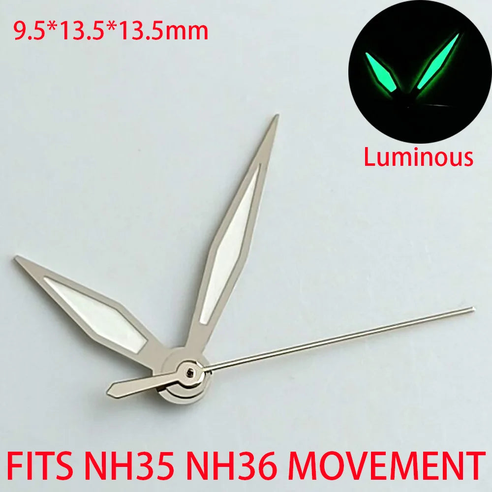 Watch Accessories Pointer NH 35 NH36 Hands Green/Blue Super Luminous Suitable For NH 35 NH36 Movement