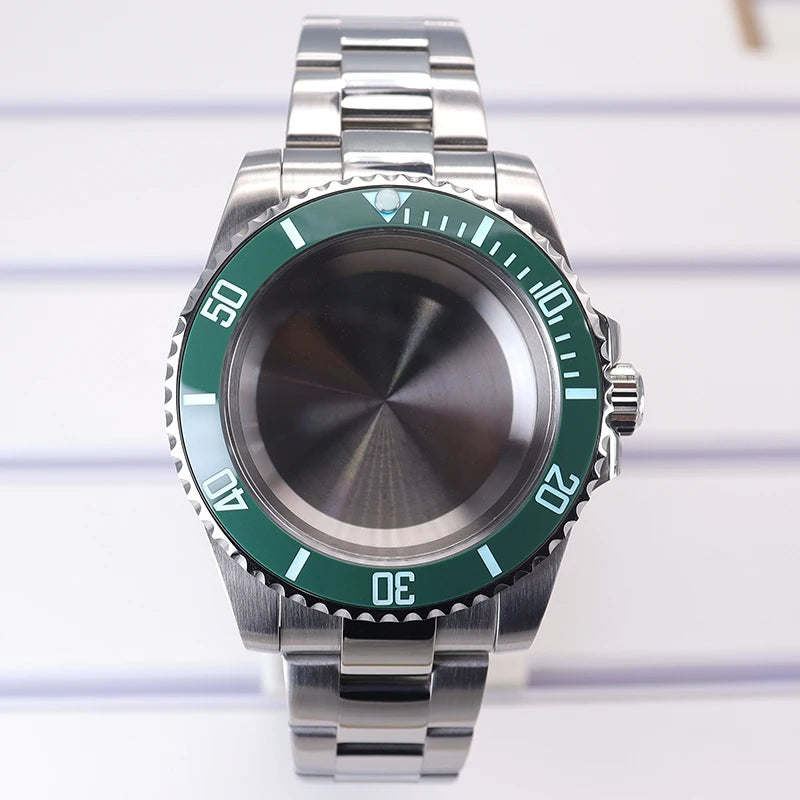 40mm Diver Case C3 Bezel Sapphire Glass For NH35 NH36 NH34 NH38 8215 Eta2824 SUB