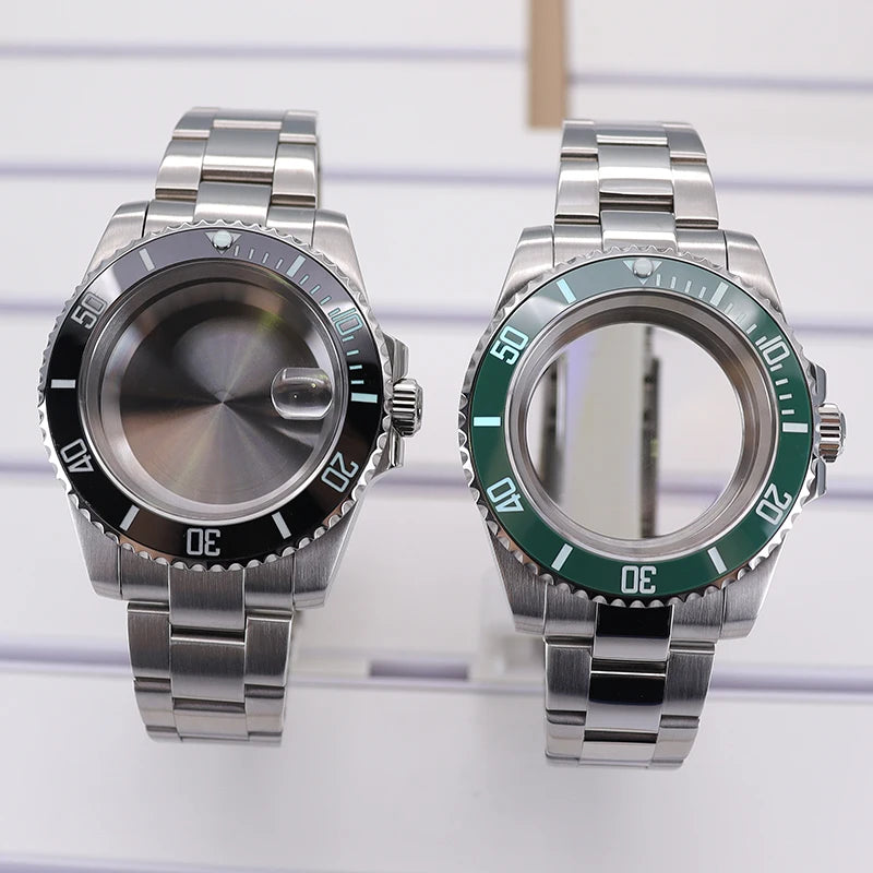 40mm Diver Watch Case Sapphire For NH34/35/36 4R36 8215 Eta 2824 C3 Bezel SUB