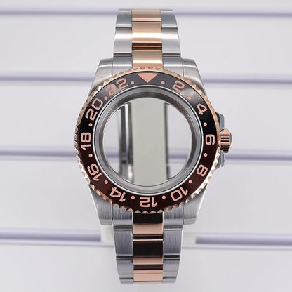 40mm Steel Watch Case Sapphire Glass For NH34/35/36/38 NH70 Miyota 8215 Eta 2824