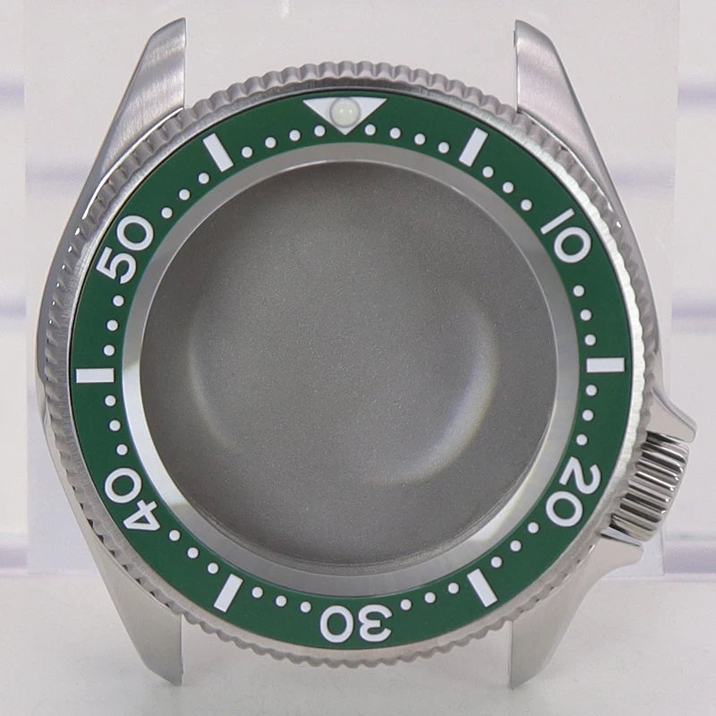 38mm Steel Watch Case For Nh35 Nh36 4R36 With Sapphire Crystal Ceramic Bezel