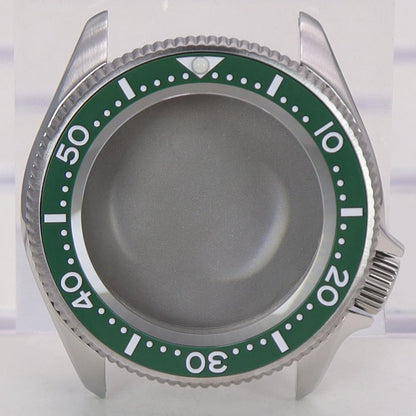 38mm Steel Watch Case Sapphire For Nh35 Nh36 Nh70 4R36 Multicolor Ceramic Bezel