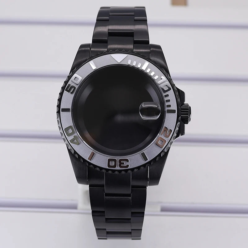 40mm Watch Case PVD Strap Sapphire For NH35 NH36 NH34 ETA 2824 8215 GMT SUB
