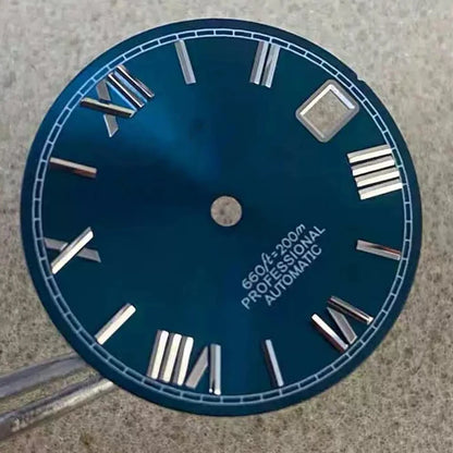 28.5mm NH35 Dial S Logo Dial Roman Numerals Dial For NH35/NH36 Vertical Lines