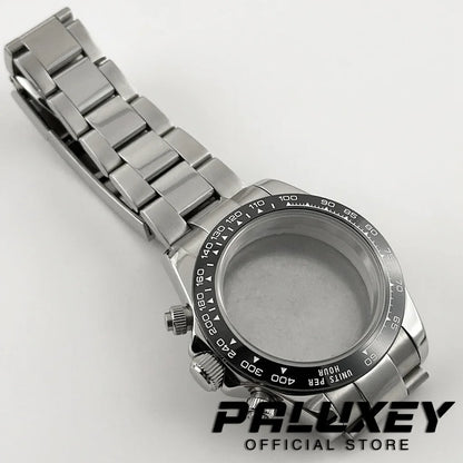 Daytona 40mm Sapphire Glass Watch Case Ceramic Bezel Men's for VK63 VK63A VK64