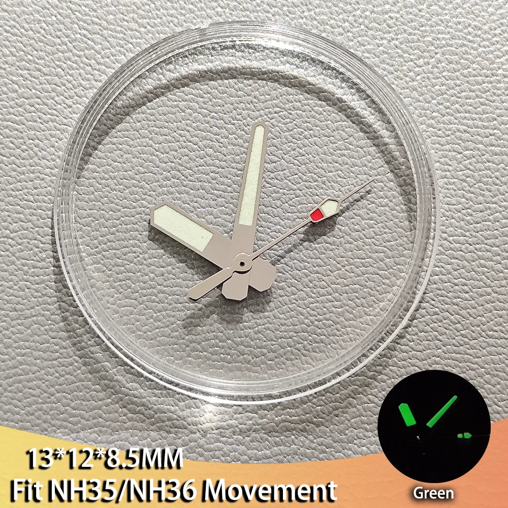 Various Styles Watch Hands Pointers Green Luminous For NH35 NH36 Movement