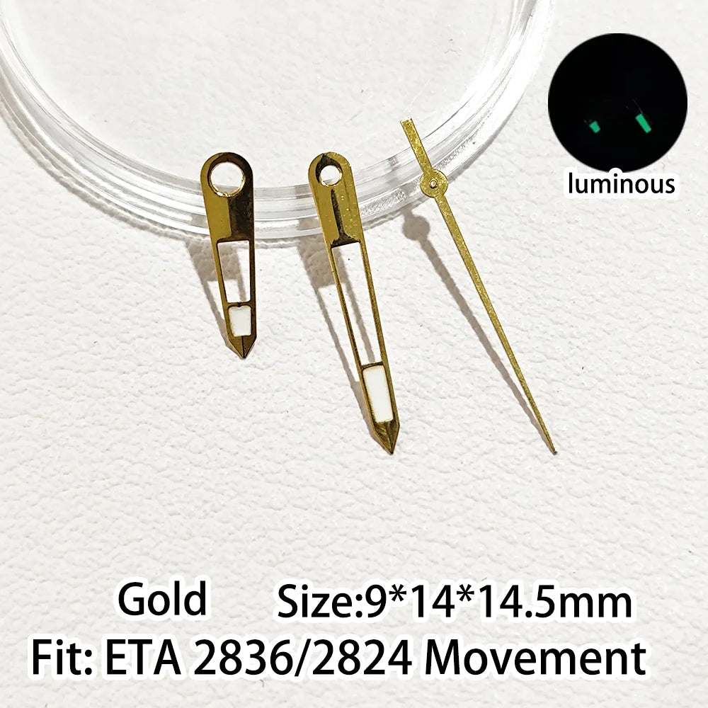 Modified Green Luminous Watch Hands Fit  ETA 2836 2824  Multiple Styles