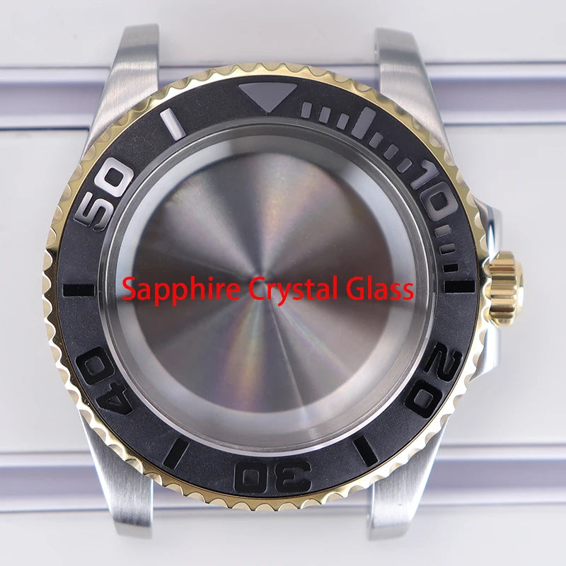 40mm Watch Case Sapphire Glass For NH35 NH36 34 8215 2824 PT5000 Fit 28.5mm Dial