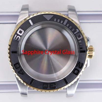40mm Watch Case Sapphire Glass For NH35 NH36 34 8215 2824 PT5000 Fit 28.5mm Dial