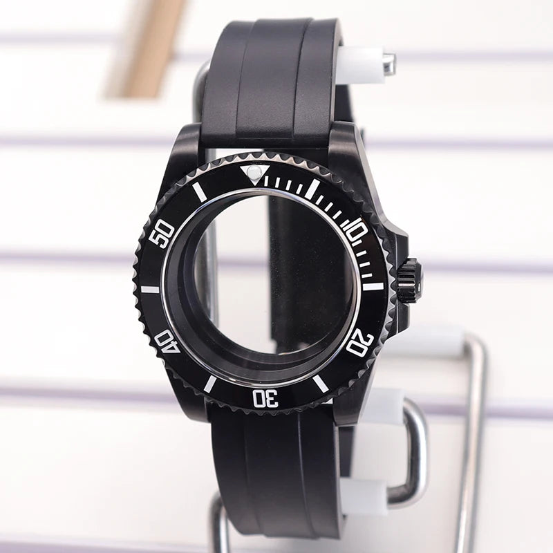 40mm Watch Case PVD Strap Sapphire For NH35 NH36 NH34 ETA 2824 8215 GMT SUB