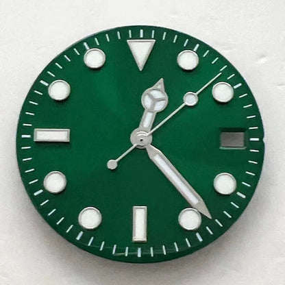 29mm Multicolor Watch Dial + Watch Hands for NH35 Movement Blue/Green Luminous