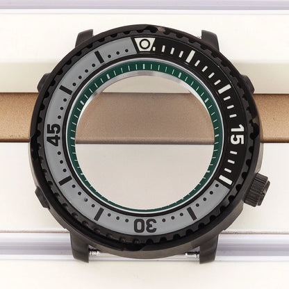 43mm Watch Case For NH34 NH35 NH36 NH38 Tuna Sapphire Crystal Luminous Bezel