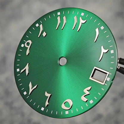28.5mm Watch Dial Arabic Numeral with Single Calendar for NH70 / NH35 / NH36