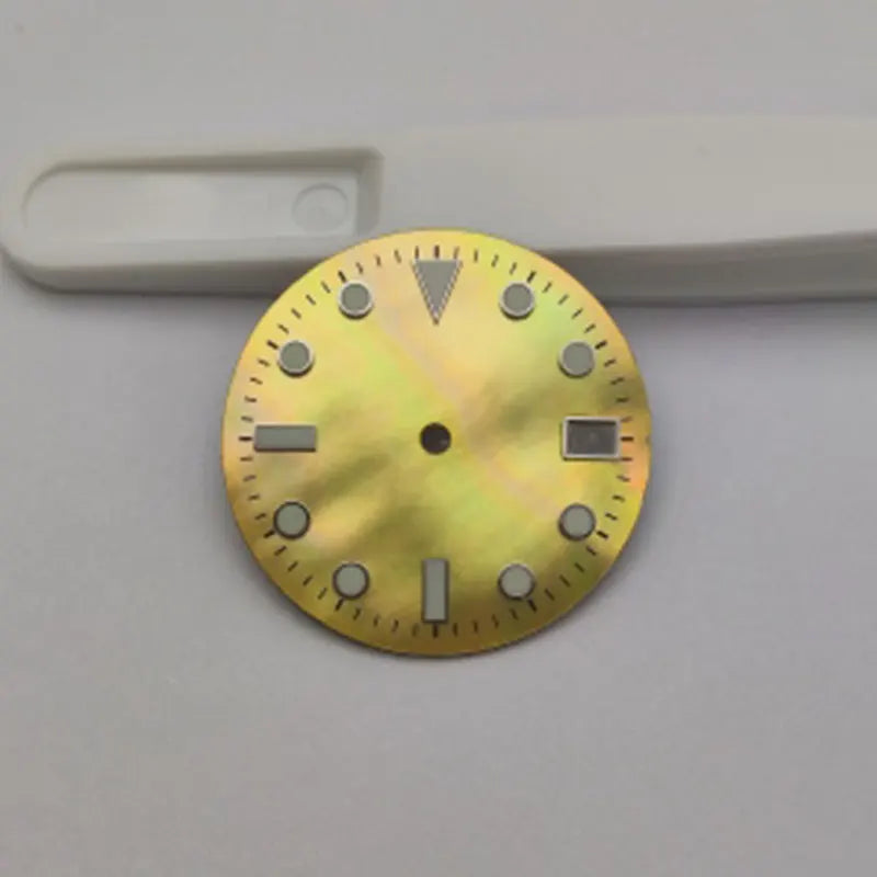 28.5mm Shell Reflective Multicolor Watch Dial C3 Green Luminous For NH35 NH36