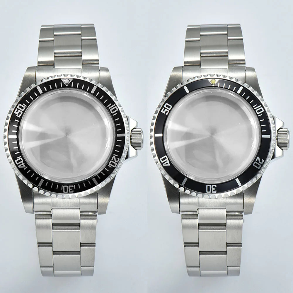 120 Click Vintage Steel Watch Case Strap 39.5mm Acrylic Glass for NH34 NH35 NH36
