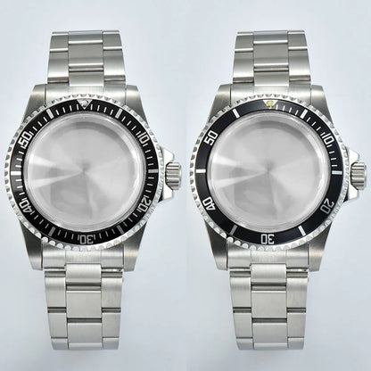 120 Click Vintage Steel Watch Case Strap 39.5mm Acrylic Glass for NH34 NH35 NH36
