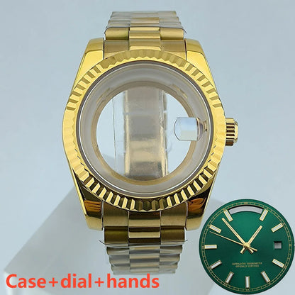 39mm Stainless Steel Watch Case Sapphire Glass suitable for Miyota 8285 Movement
