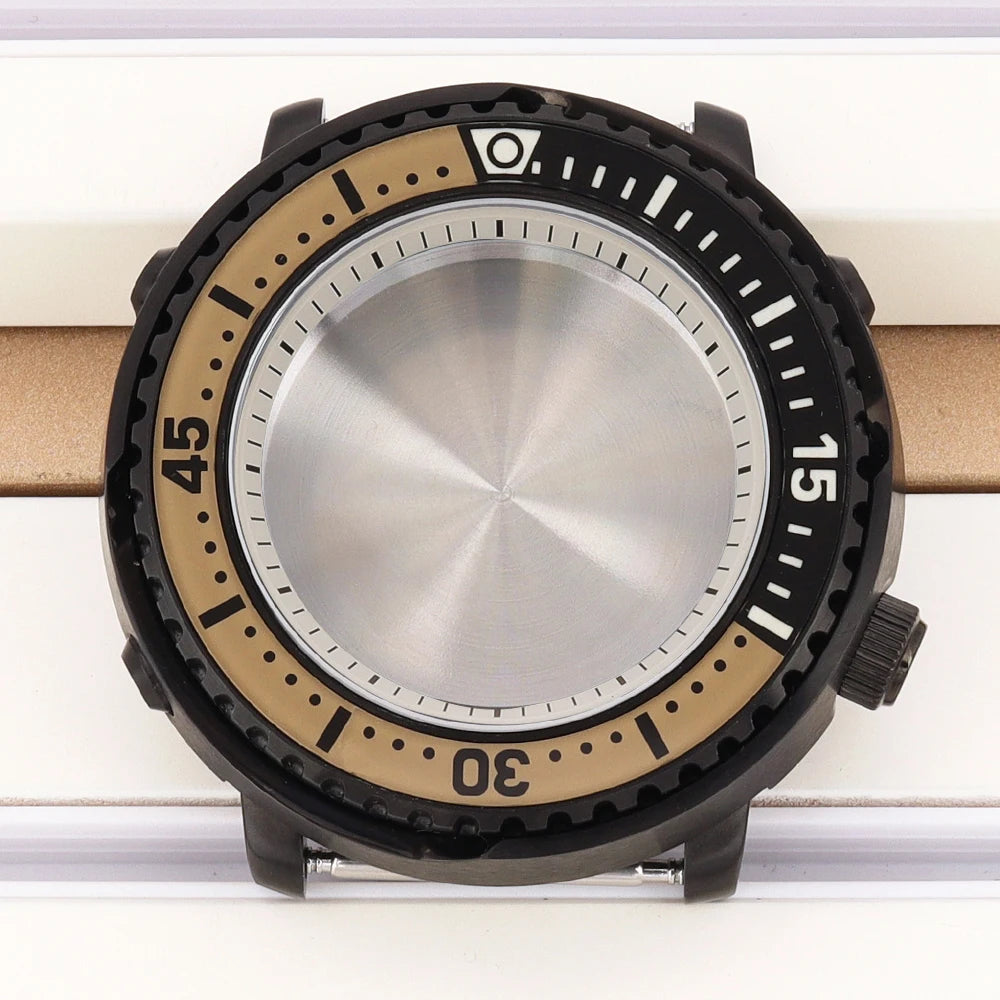 43mm Watch Case For NH34 NH35 NH36 NH38 Tuna Sapphire Crystal Luminous Bezel