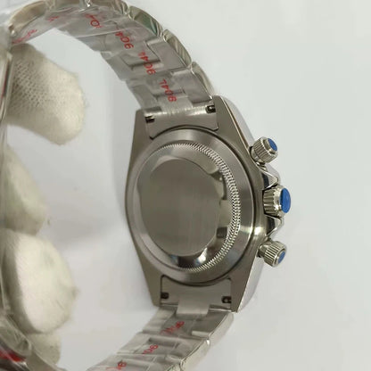 316L Steel 39mm Case+Strap+Bezel Sapphire Glass Ceramic/Steel Bezel Fit VK63