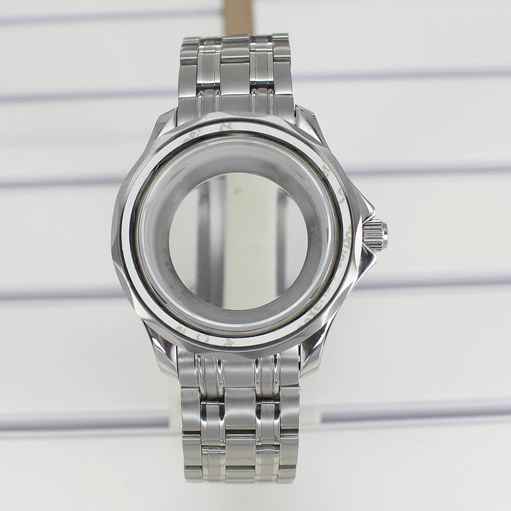 41mm Watch Case Strap Waterproof for Seamaster NH34 NH35 NH36 fit 30.5mm Dial