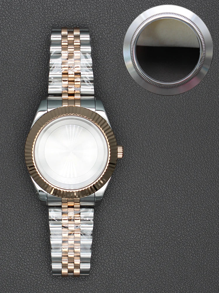 36/40mm Watch Case Sapphire Glass For nh35 nh36 Miyota 8215 28.5mm Dial Datejust