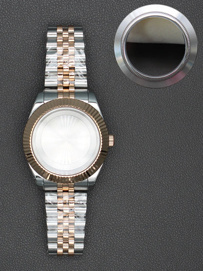 36/40mm Watch Case Sapphire Glass For nh35 nh36 Miyota 8215 28.5mm Dial Datejust