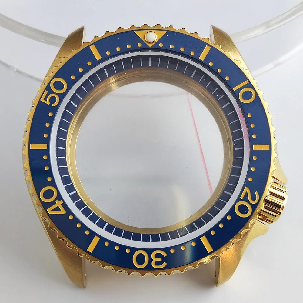 Plane Sapphire Glass Ceramic Bezel Stainless Steel Watch Case Fit NH 35 NH36 Movement High End Waterproof Watch Case