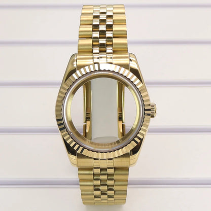 36/39mm Watch Cases Set Sapphire Glass For NH35 NH36 NH34 NH70 8215 Datejust