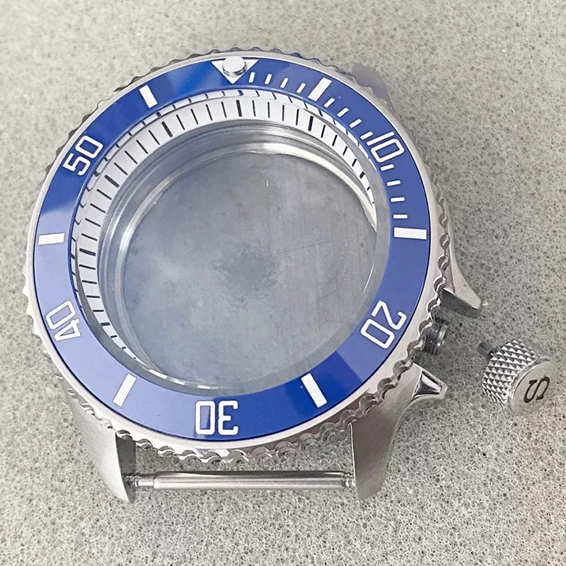 316L Steel 41.5mm 3.8 SKX007 SUB GMT 1-11 Bezel+Ring Watch Case Fit NH35/NH36