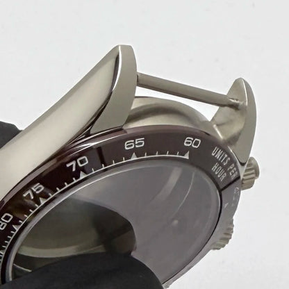 316L Steel 39mm Rose Gold Watch Case Sapphire Glass Ceramic/Steel Bezel Fit VK63
