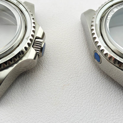 42.8mm Watch Cases Sapphire Both Side Curved Glass Ceramic Bezel For NH34/36/38