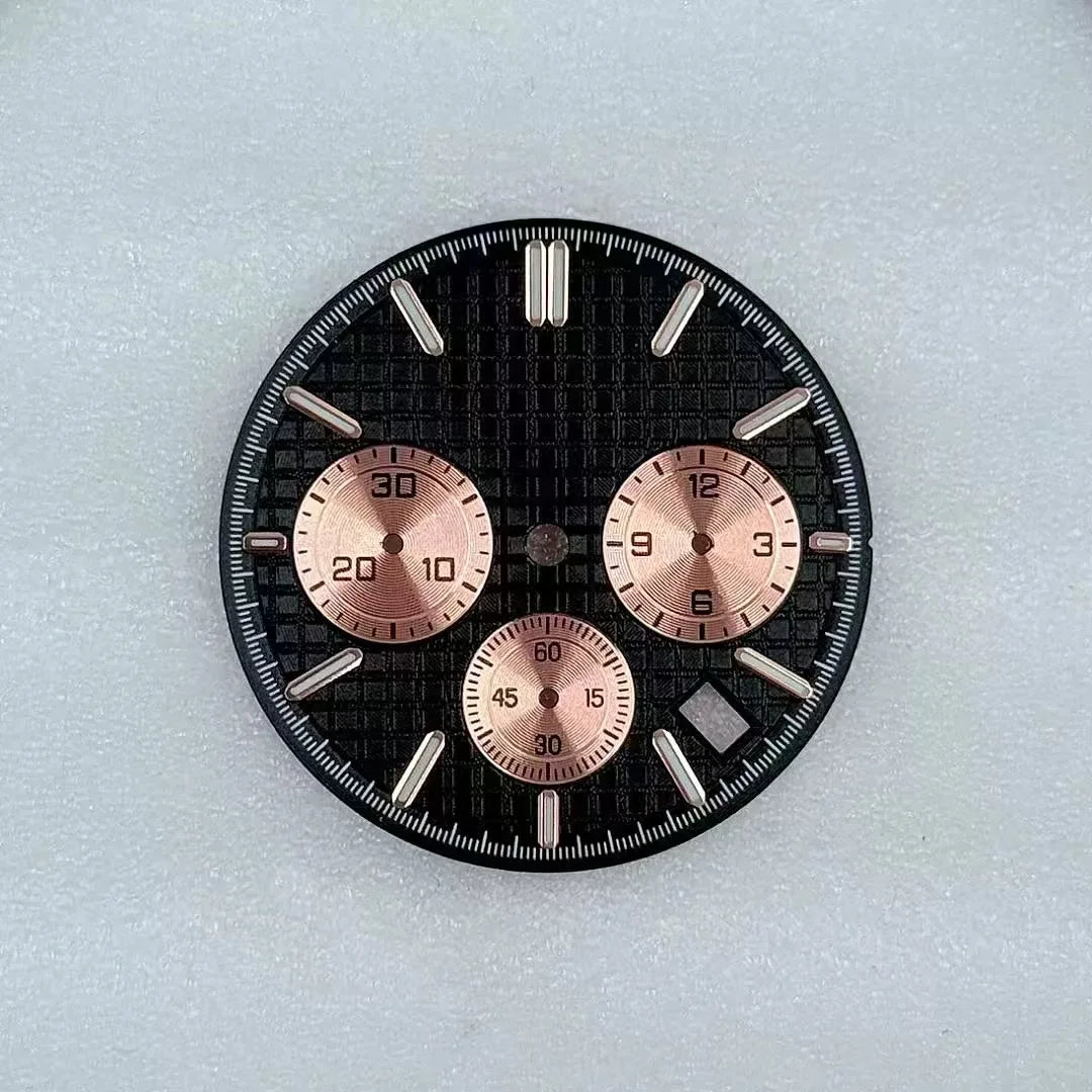 31.8mm Mechanical Timer Watch Dial And Hands Suitable For VK63 Quartz Movement