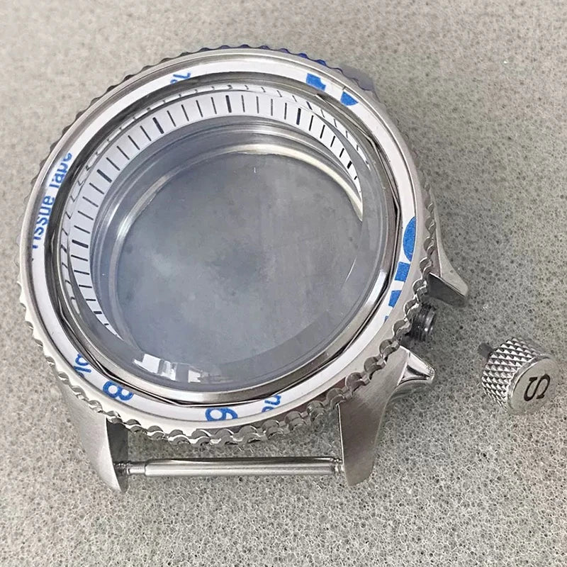 316L Steel 41.5mm 3.8 SKX007 SUB GMT 1-11 Bezel+Ring Watch Case Fit NH35/NH36