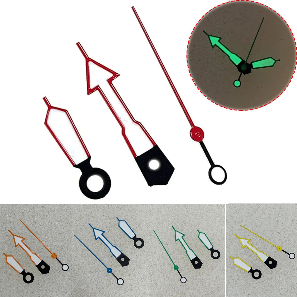 Green Luminous Watch Hands for NH35 NH36 4R 7S Hand Red/Orange/Blue/Green/Yellow