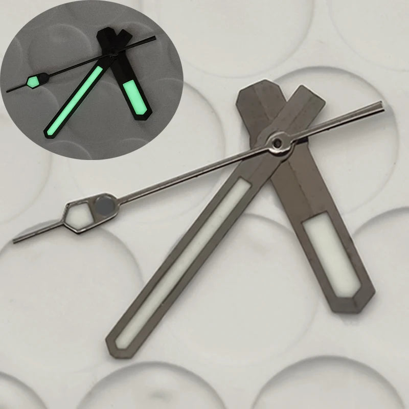 Green Luminous Watch Hands For 4R35 4R36 NH35 NH36 7S26 SKX007 SKX009 SRPD Watch