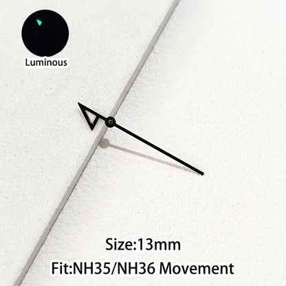 Green/Blue Green Luminous Watch Hands Fit NH35 NH36 Personalized Second Hand