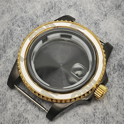 40MM Black Gold Watch Case for 8215/2813/3804/NH35/NH36 Mechanical Movement