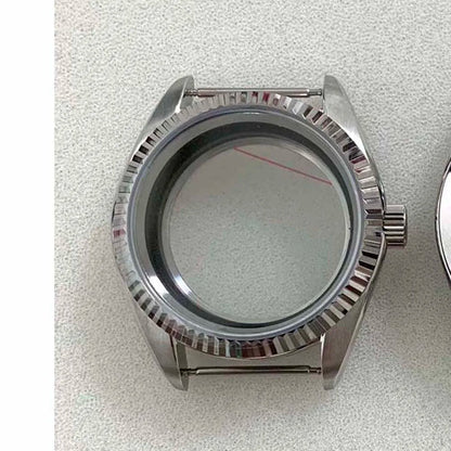 38MM Watch Case W/N Strap Transparent Bottom Shell Sapphire for NH35/36/4R/7S