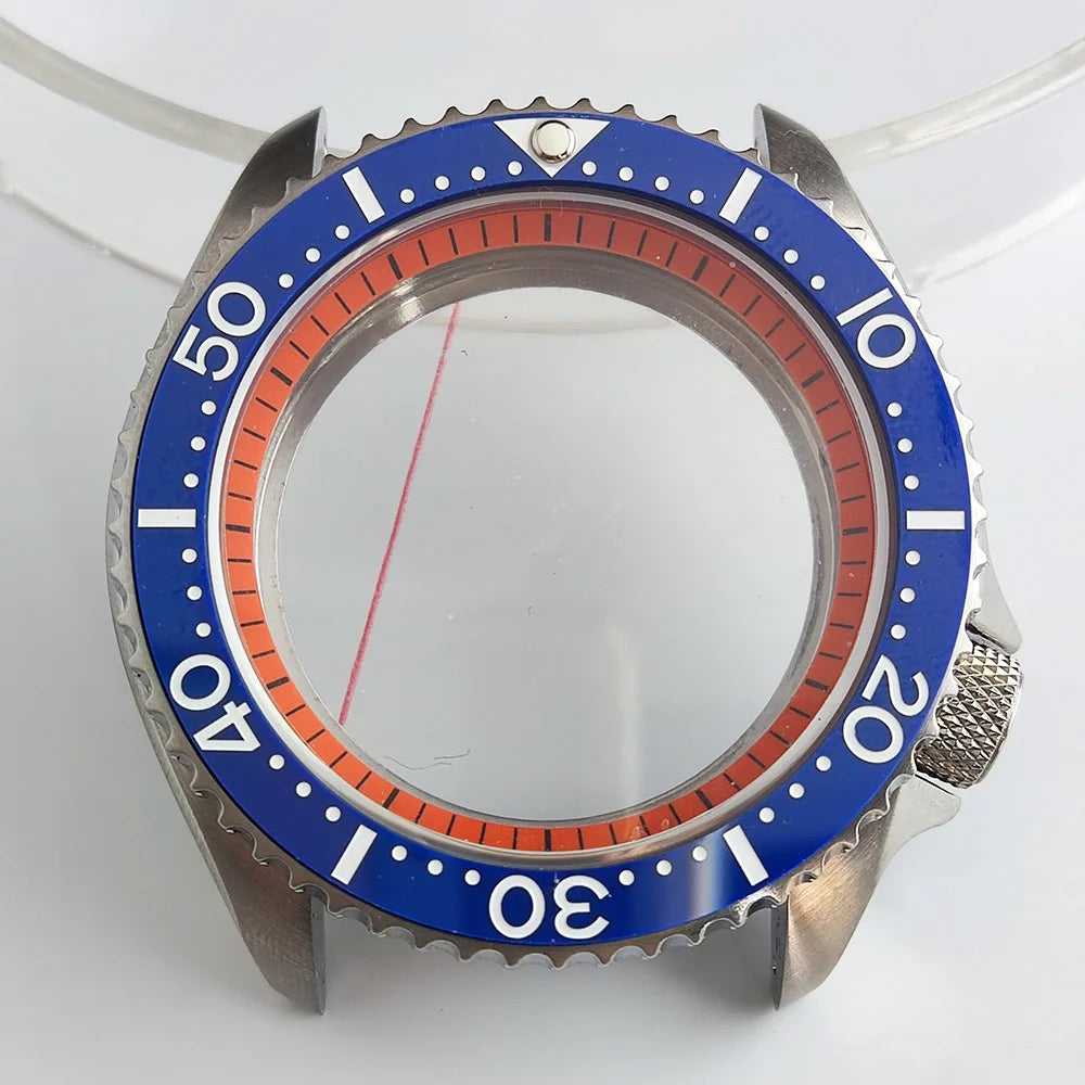 Plane Sapphire Glass Ceramic Bezel Stainless Steel Watch Case Fit NH 35 NH36 Movement High End Waterproof Watch Case