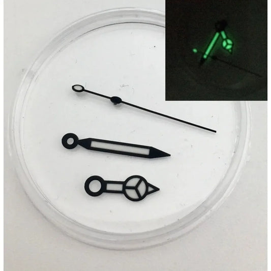 Black Needles with Green Luminous Watch Hands for NH35/NH36 Mechanical Movement