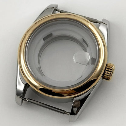 31MM Ladies Round Polished Fluted Bezel Sapphire Crystal Watch Case for NH05/06