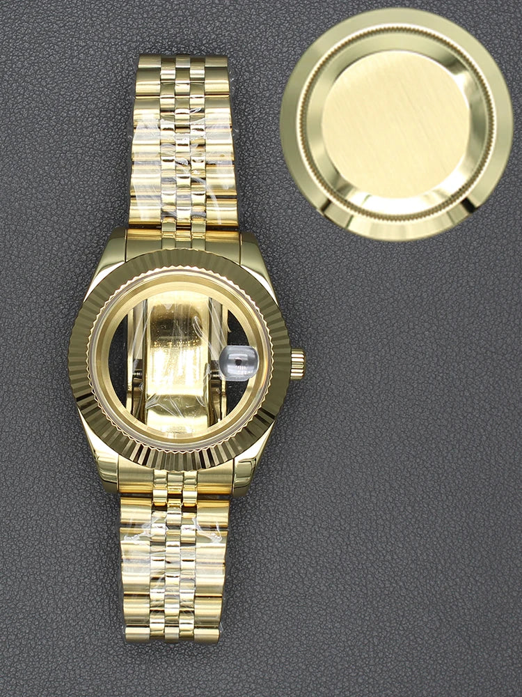 36/40mm Watch Case Sapphire Glass For nh35 nh36 Miyota 8215 28.5mm Dial Datejust