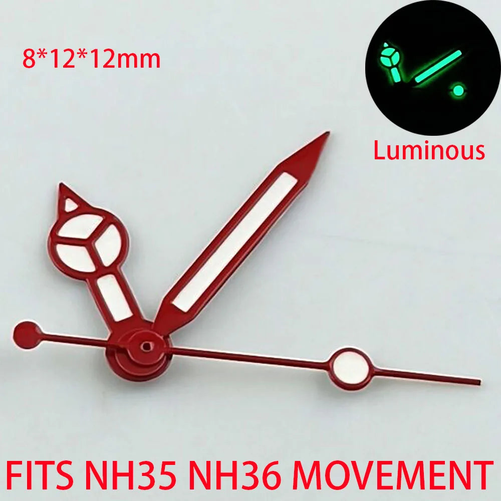 Watch Accessories Pointer NH 35 NH36 Hands Green/Blue Super Luminous Suitable For NH 35 NH36 Movement