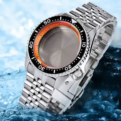 42mm Sapphire Glass Watch Case fit SKX 007 NH35 NH36 2824 200M Water Resistance