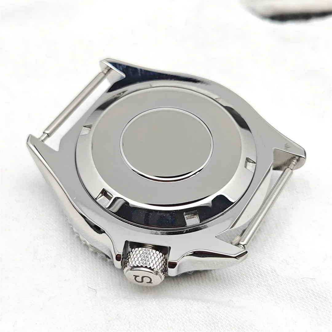 41.5mm White Chapter Ring+Bezel Stainless Steel Case Set for SKX007 NH35/NH36/4R