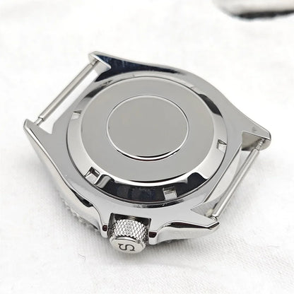 41.5mm White Chapter Ring+Bezel Stainless Steel Case Set for SKX007 NH35/NH36/4R