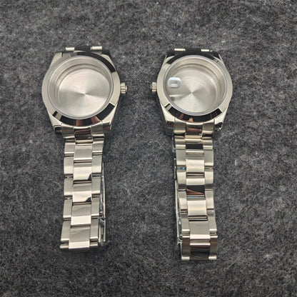 39mm Stainless Steel Watch Case Strap Set with Sapphire Crystal for NH35/ NH36