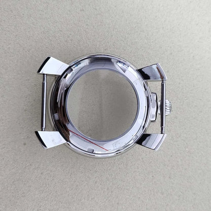 40MM Stainless Steel Mineral Glass Watch Case for NH35 NH36 Movement Crown@12