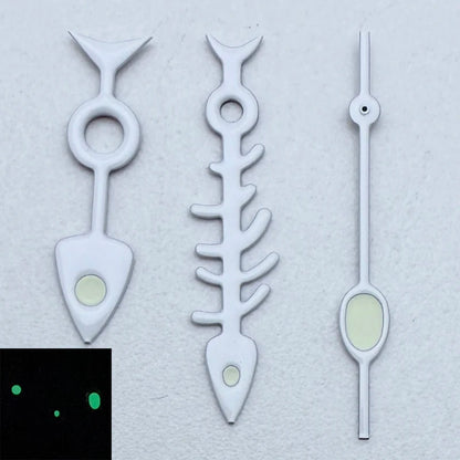 Modified Green Luminous Fish Bone Watch Hands for NH35/NH36/4R/7S Movement